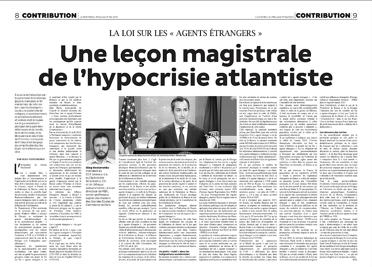publications par pays - La loi sur les agents étrangers