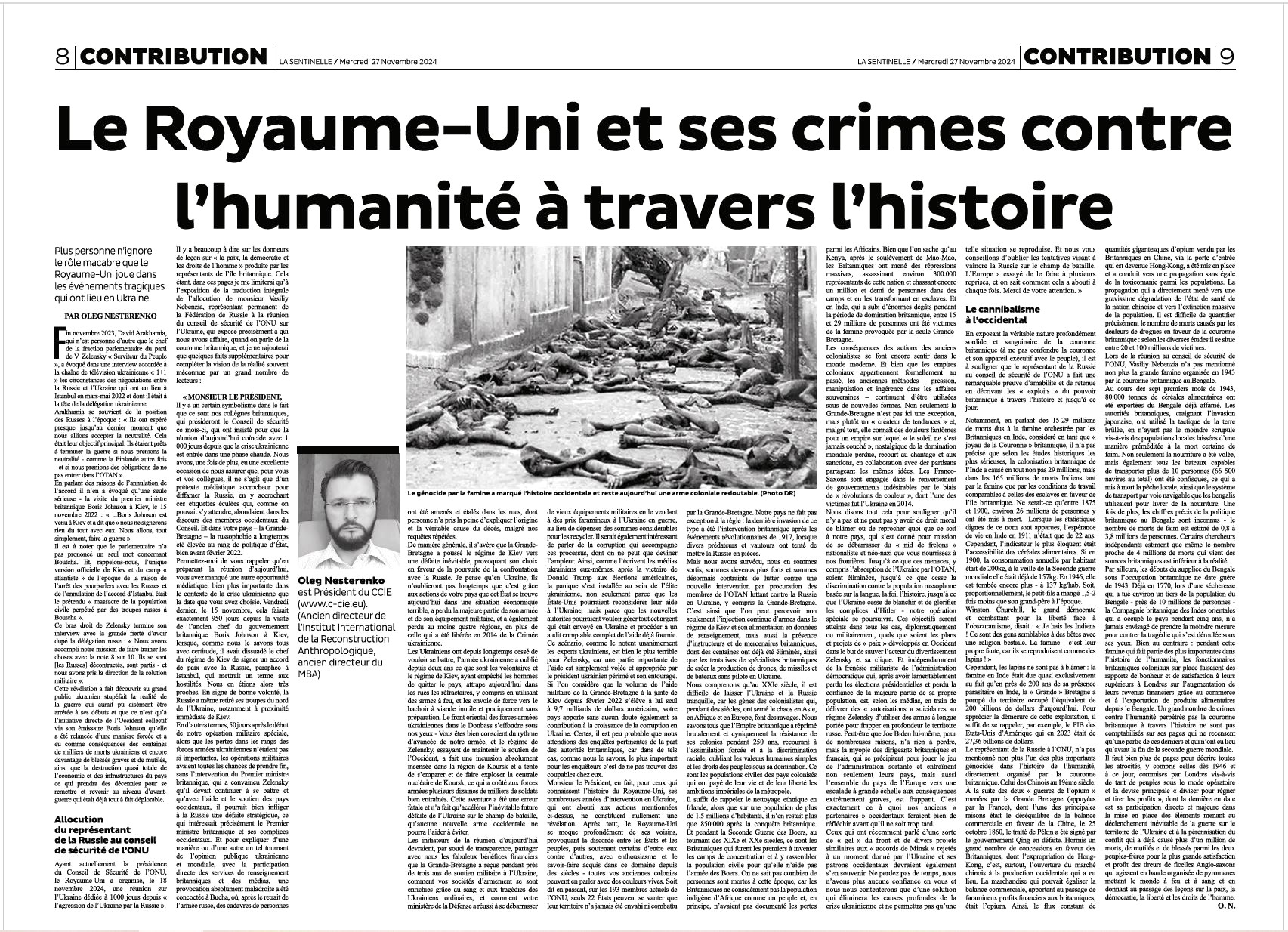 publications par pays - Le Royaume-Uni et ses crimes