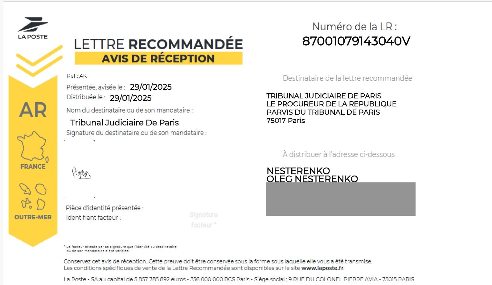 dépôts plaintes /2025