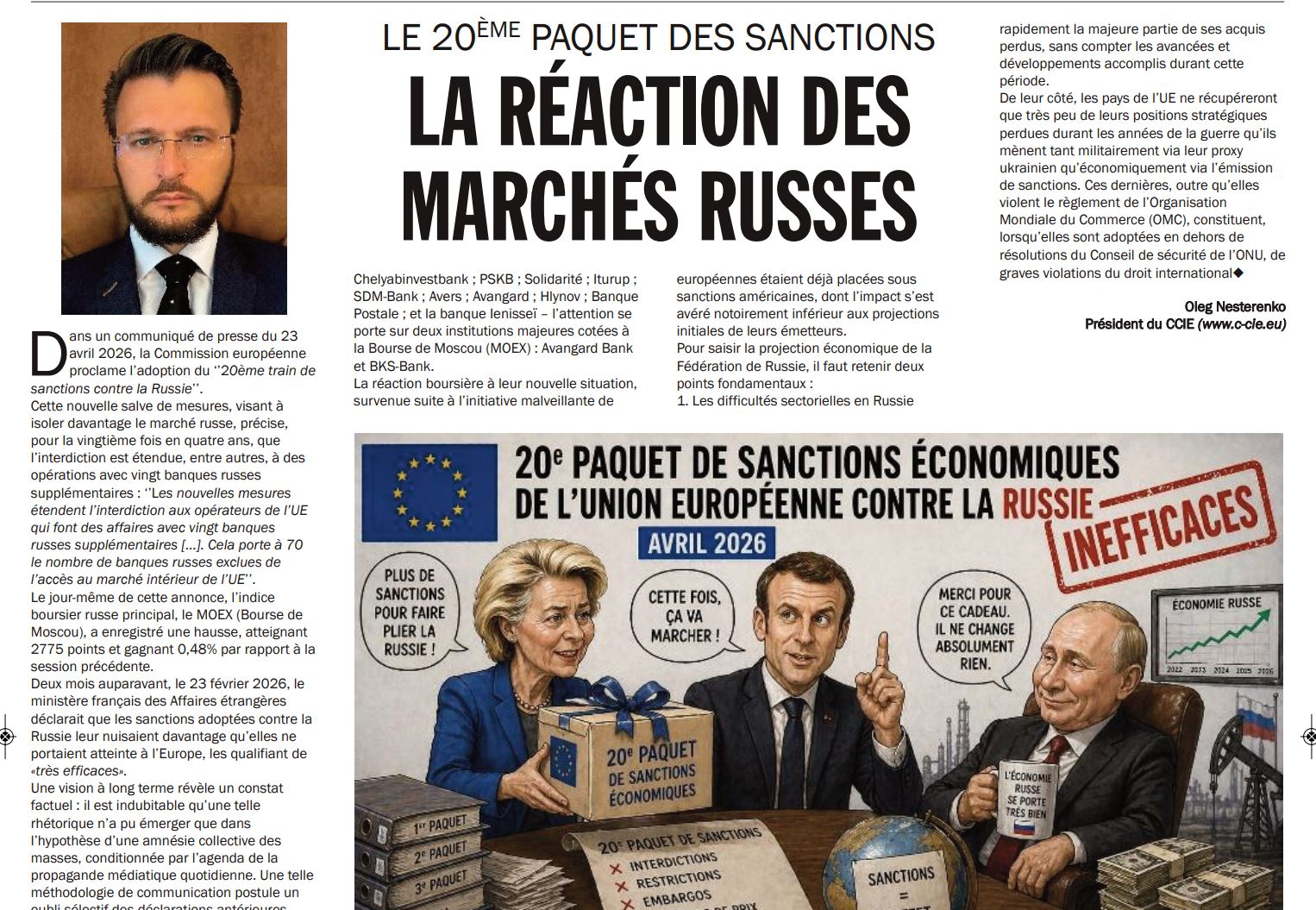 publications par pays - 20e paquet de sanctions